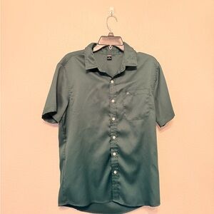 SHEIN Men's Teal Button Down Shirt